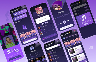 MelodyMingle - Listen Music App ui ux mobileapp