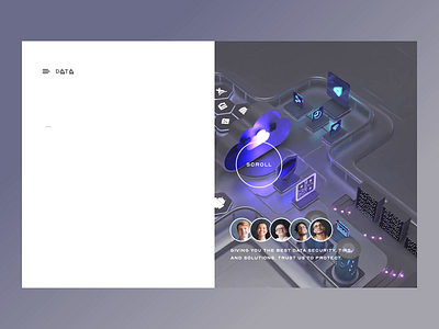 Data Tech/SaaS Web design 3d design 3d render animation clean cloud data desktop dev ecosystem motion graphics saas security system thinking template ui ux web web header webdesign white space