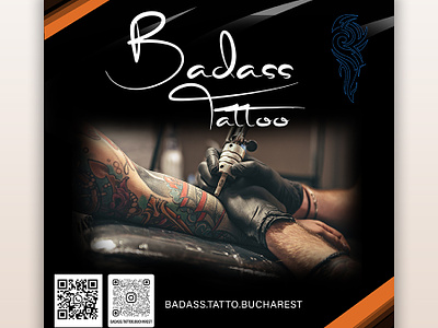 Tattoo Shop Social Post Template clean concept design designs flat minimal tattoo shop tattoo website tattoos ui ux