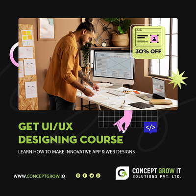 Best UI/UX Design course and IT Services 3d animation branding courses graphic design logo motion graphics ui uiux we deliver success