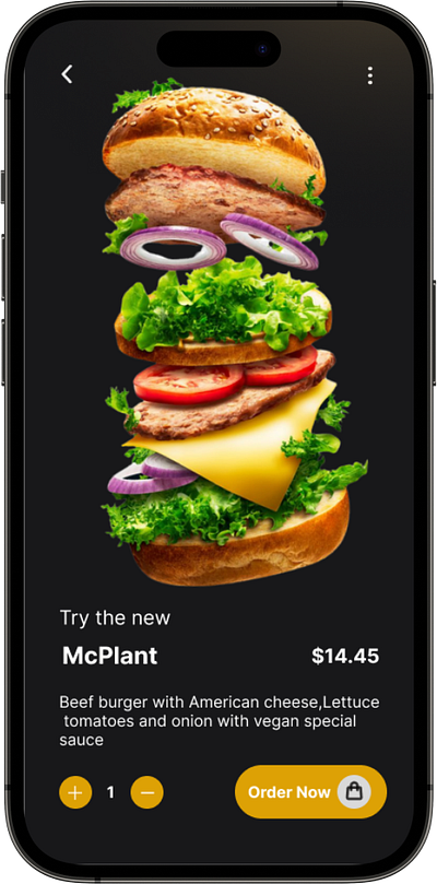 Burger mobile app