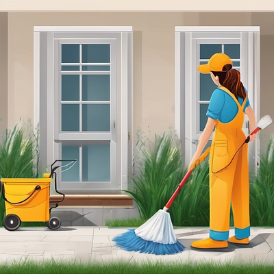 House Cleaning Illustration bondclean graphic design housecleaning