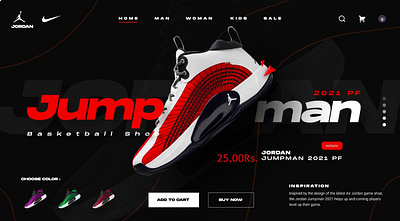 Jordan animation graphic design landing page logo ui