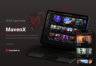 Maven X (Streaming Platform) 3d animation branding graphic design logo motion graphics ui