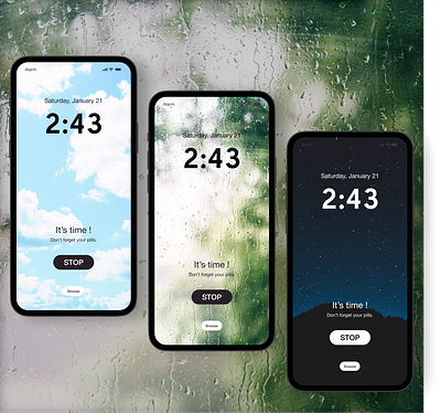 Weather alarm graphic design ui