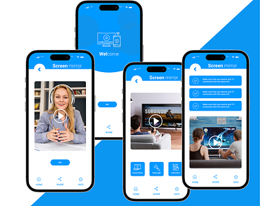 Screen mirror App adobe xd designer designer figma designer graphic design landingpage logo logo creator mobile application ui creator ui designer uidesign userinterface