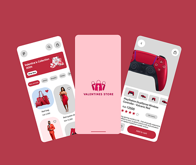 Valentine store collection mobile UI design ecommerce majasociet mobile ui ux valentine