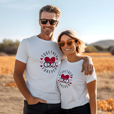 Valentine Day T- shirt Design adults only apparel clothing custom t shirt design graphic design love lover t shirt t shirt design together forever valentine day