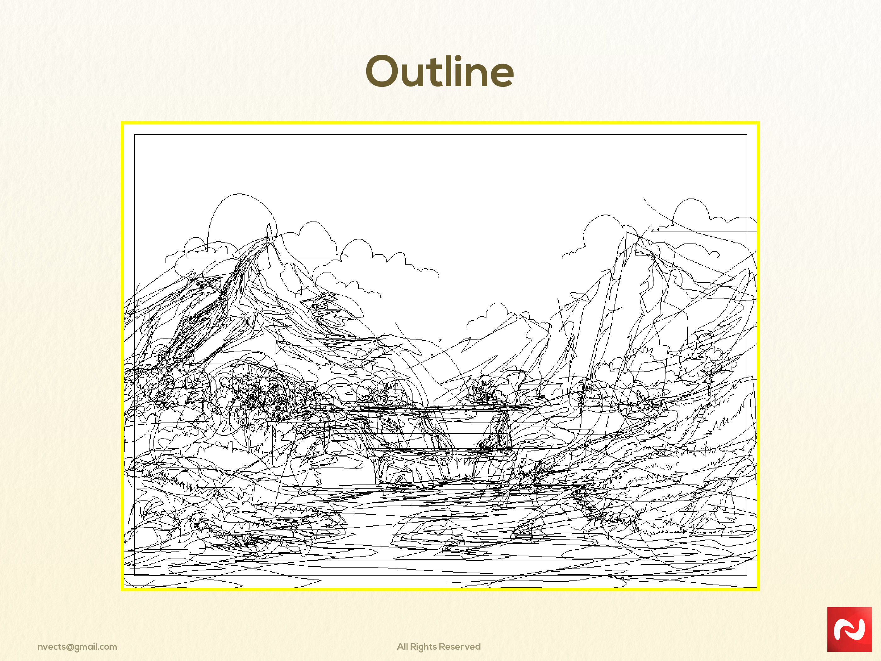 Example of Colorful Vector Landscape Illustration