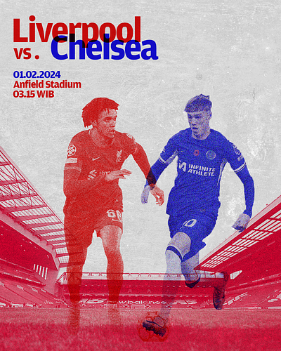 Liverpool vs Chelsea Poster art chelsea design football graphic design liverpool poster