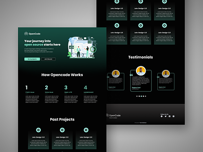 Open Source Event Website concept dark design minimal theme ui ux web design website