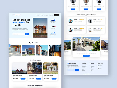 Real Estate Website Landing Page Design branding design graphic design landing page design latest design real estate website redesign ui uiux uxui