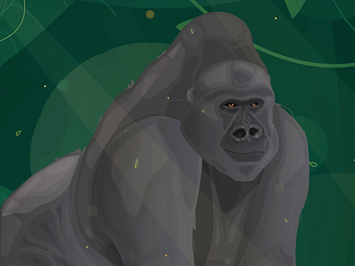 Gorilla Illustration for Coaching App User Interface art coaching app gorilla illustration jungle ui ui design