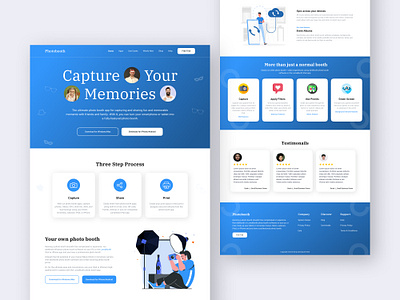 Photobooth App Landing Page Design design graphic design landing page design latest design redesign ui uiux uxui website design