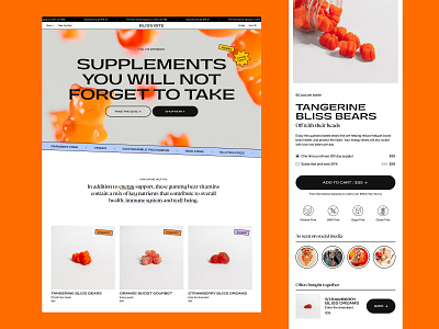 BLISS BITE e-commerce subscription based supplements pt.1 art direction branding design minimal typography ui web website