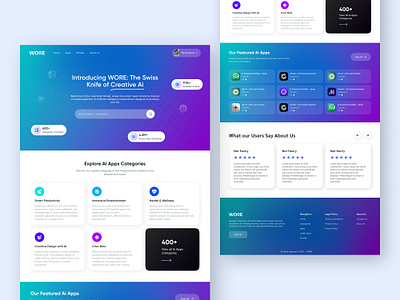 Ai Appstors/Ai Apps Marketplace design landing page design latest design redesign ui uiux uxui website design