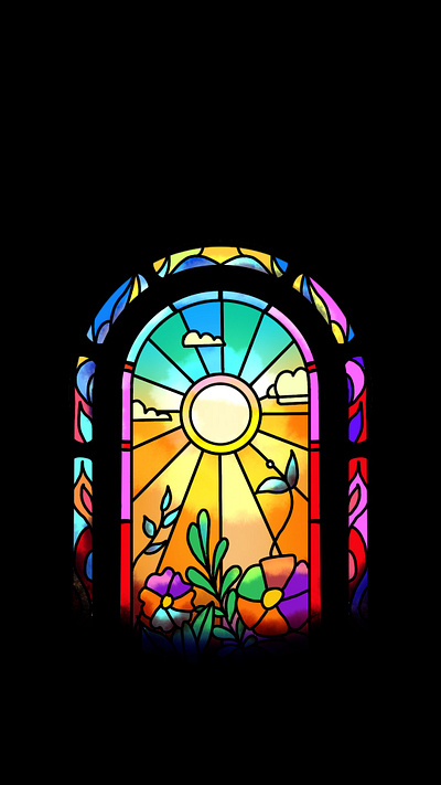 Stained Glass design ilustration learning procreate