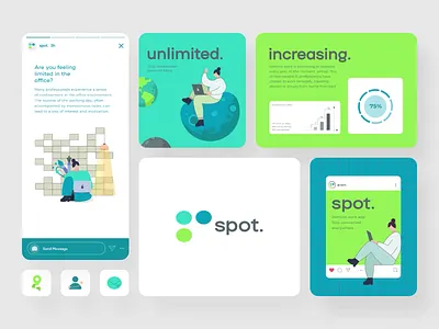 Messenger with Unlimited Connection animation app branding design graphic design illustration interface logo messenger motion graphics ui ux vector web