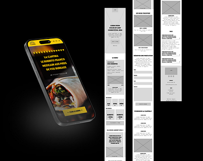 UX design - La Cantina personas ux wireframe