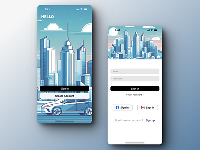 Car X Shopee ( Login Screen ) 3d animation app branding design graphic design illustration logo motion graphics typography ui ux vector