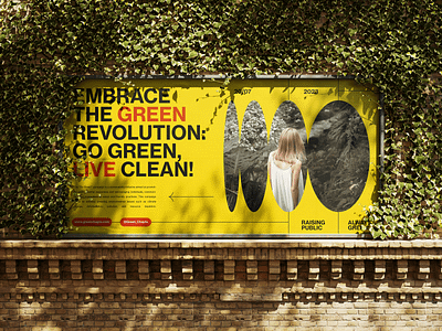 Go Green Campaign Outdoor Banner banner branding campaign design go goreen graphic design