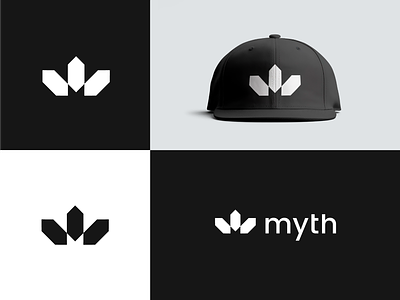 Myth game developers logo concept branding concept crystal double meaning exprimart lettermark logo m m letter mark mine myth negative space roxana niculescu simple unused