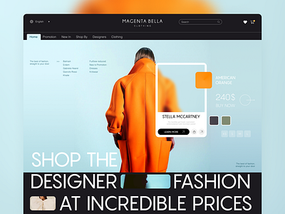 Website for an online women's clothing store design digital ui web website