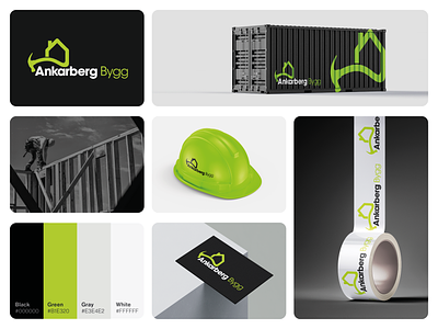Ankarberg Bygg Branding brand branding carpenter concept hammer identity logo
