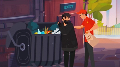 Helping the homeless Animation