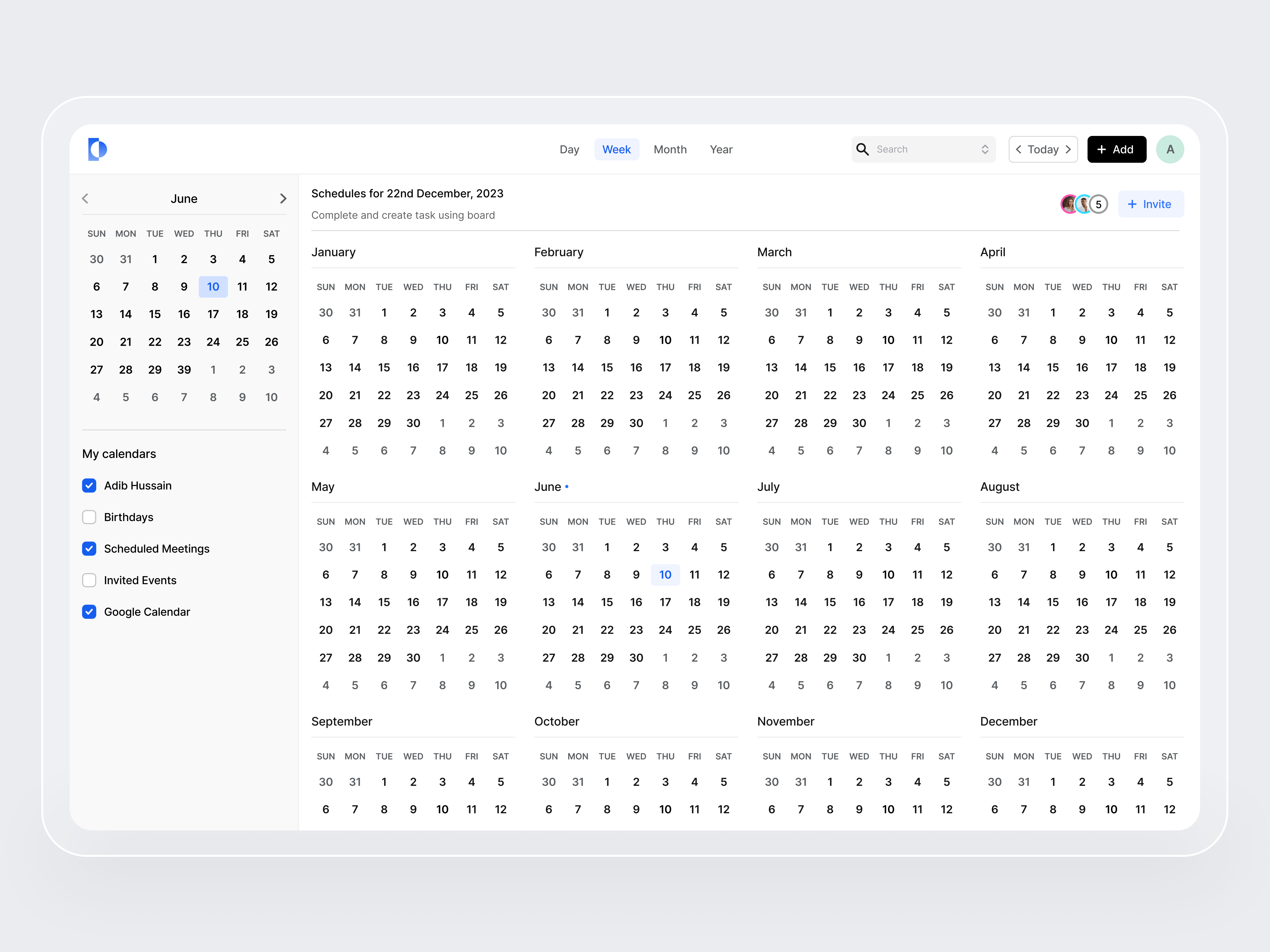 Calendar web app UI - ChronoCal activity calendar calendar app calendar ui calendar web app component dashboard dashboard design design system event meeting product design product designer task ui uiux ux uxui web app web app esign