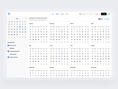 Calendar web app UI - ChronoCal activity calendar calendar app calendar ui calendar web app component dashboard dashboard design design system event meeting product design product designer task ui uiux ux uxui web app web app esign