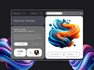 Modeling course design ui web design