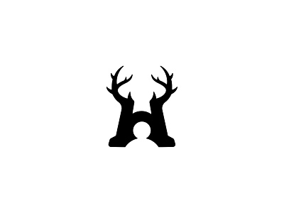 Humanity in the wild alex seciu antlers branding deer logo horns human logo logo designer negative space wild logo