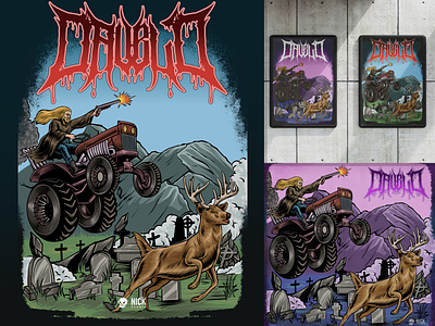 Daublo - T-shirt design band branding death metal graphic design hand drawing illustration metal band t shirt design