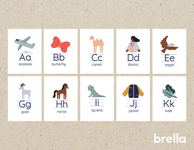 Brella Alphabet Poster & Cards