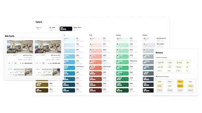 Design System - Deal app colours component dealapp design design system figma proptech real estates ui yellow