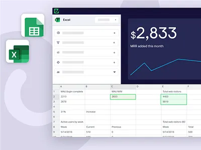 Spreadsheet integration complex ui dashboard data analysis interaction design