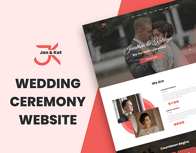 Jon & Kat | Wedding Ceremony Landing Page branding ceremony creative design event icon design landing page party ui ui design uiux web web design website website design wedding