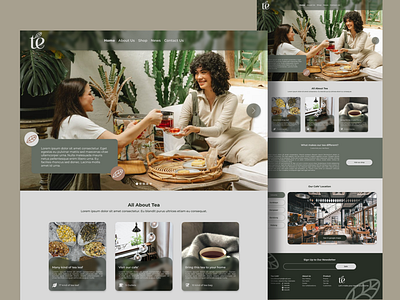 Tea Cafe' Minimalist Website branding figma minimalist ui website design