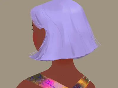 💜 avatar digitalart futuristic girl hair illustration person photoshop portrait woman