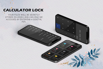 Calculator Lock App app banner design graphic design illustration typography ux