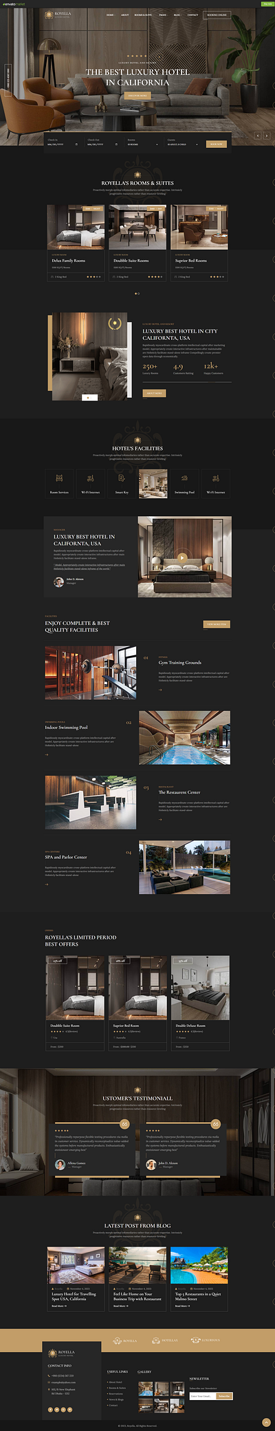 Royella - Resort & Hotel Booking Multi-Purpose WordPress Theme travel