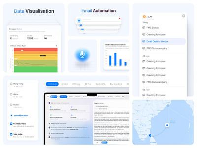 Chat based AI assisted vessel management software | by The Alien ai design studio email automation illustration ui uidesign uxdesign visual design