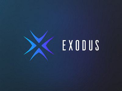 Exodus Logo Symbol app design challenge task concept crypto logo exodus exodus logo logo logo design vector