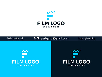 Film strip logo template design with initial letter f logo 3d animation branding graphic design logo motion graphics ui vector logo design