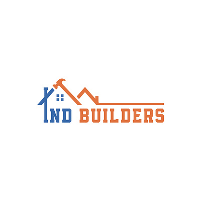 IND Builders Real Estate brand identity builder company construction home illustration logo design logotype minimalist modern real estate