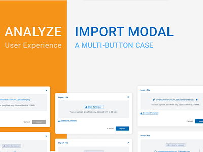 UX ANALYSIS: Import Modal analyzeux casestudy import modal multi button popup ui userexperience ux uxanalysis uxdesign uxeducation uxui