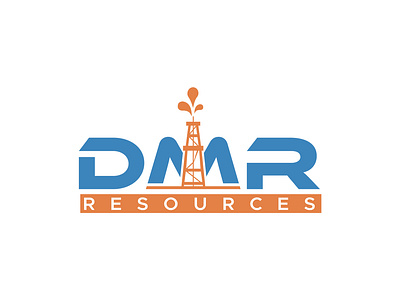 DMR Resources Oil and Gas brand identity company gas illustration logo design logotype minimalist modern oil oil pump