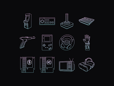 Gaming Icon atari branding icon illustration retro vr website