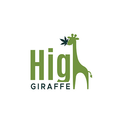 High Giraffe Cannabis Health animal brand identity cannabis cbd company design giraffe health illustration logo design logotype minimalist modern weed